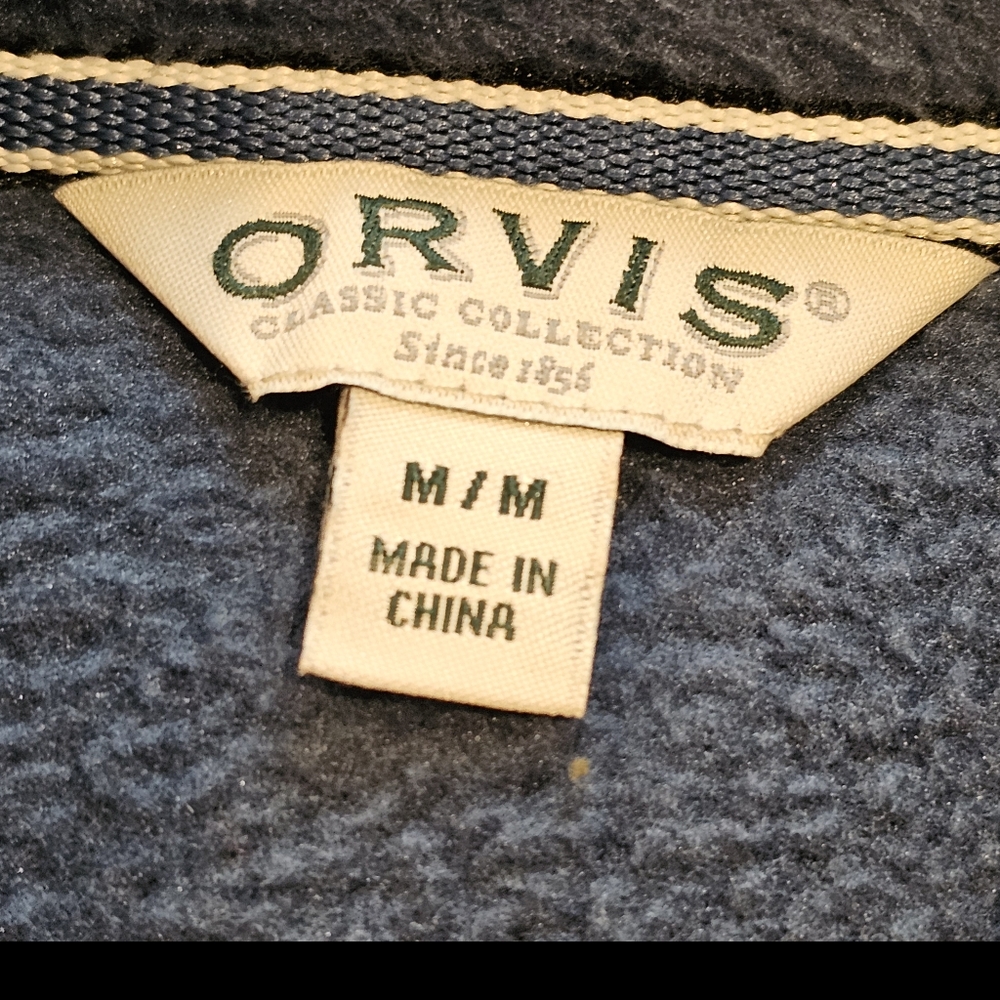 Orvis Men Fleece Full Zip Jacket Blue Size Medium - Picture 12 of 13